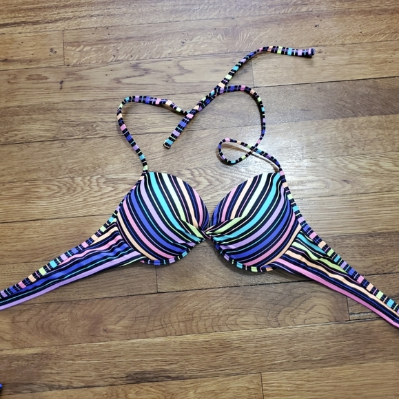 🌻 Arizona | Striped Padded Bikini Top and Matching Bottoms - Picture 3 of 4